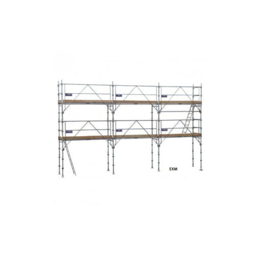 Lot échafaudage fixe acier F3000 alu-bois / gardes corps 60m² Duarib